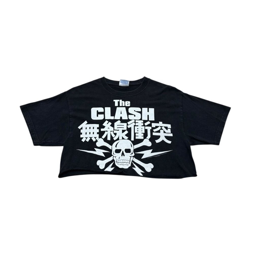 Vintage Women’s The Clash Cropped Graphic T-Shirt y2k